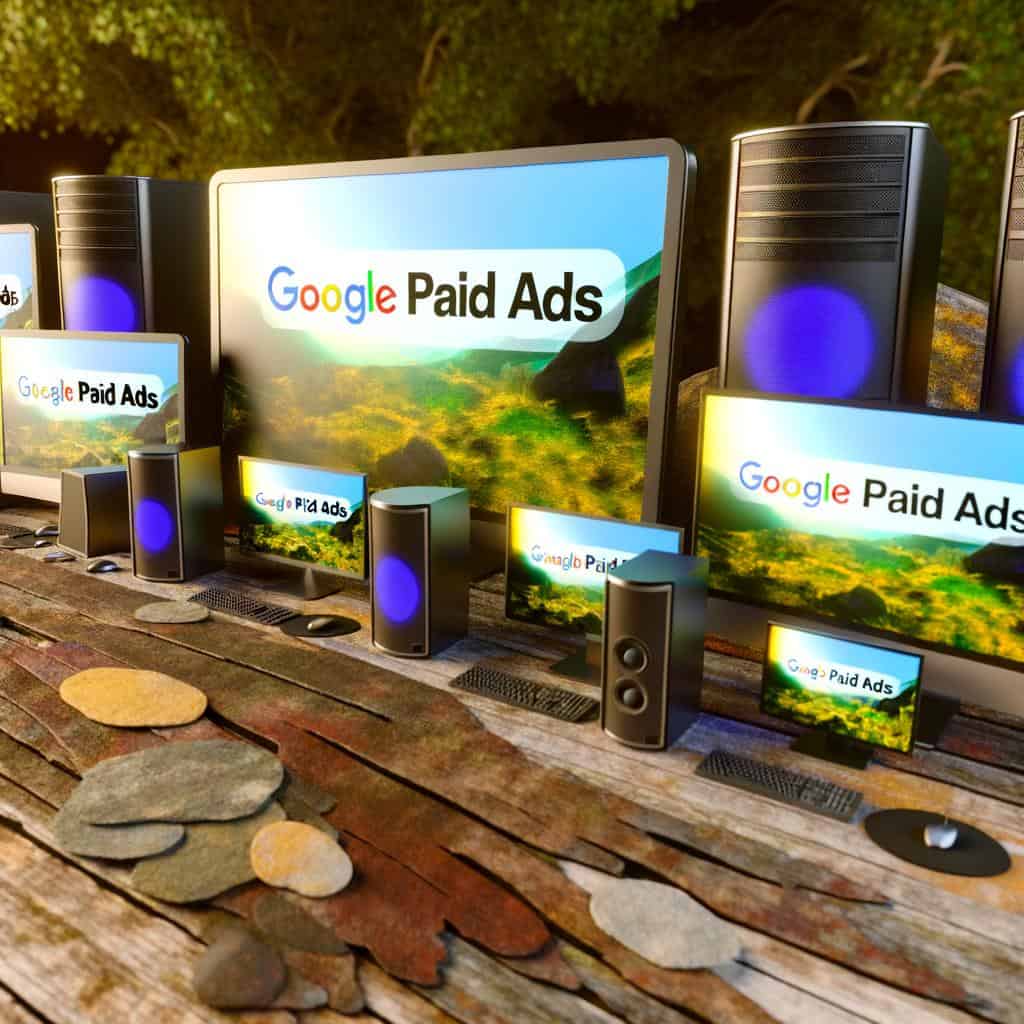 Graphical representation of increase in traffic from Google Paid Ads