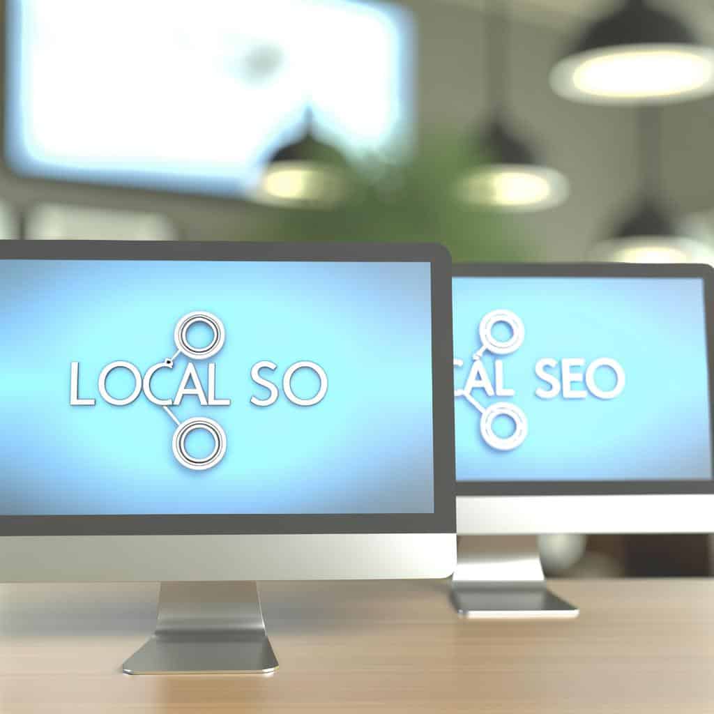 Map pinpointing a city representing local SEO strategies