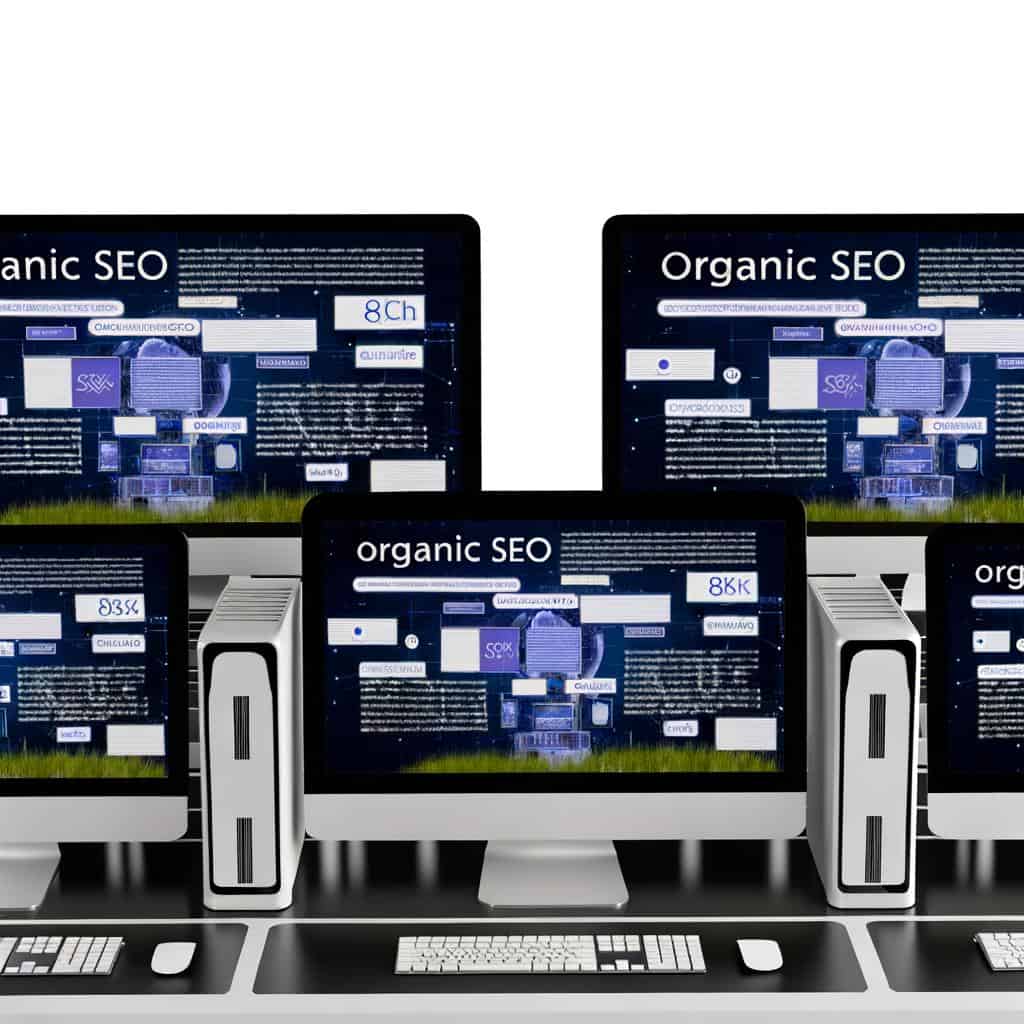 A diagram illustrating the process of organic SEO strategies for improving website ranking