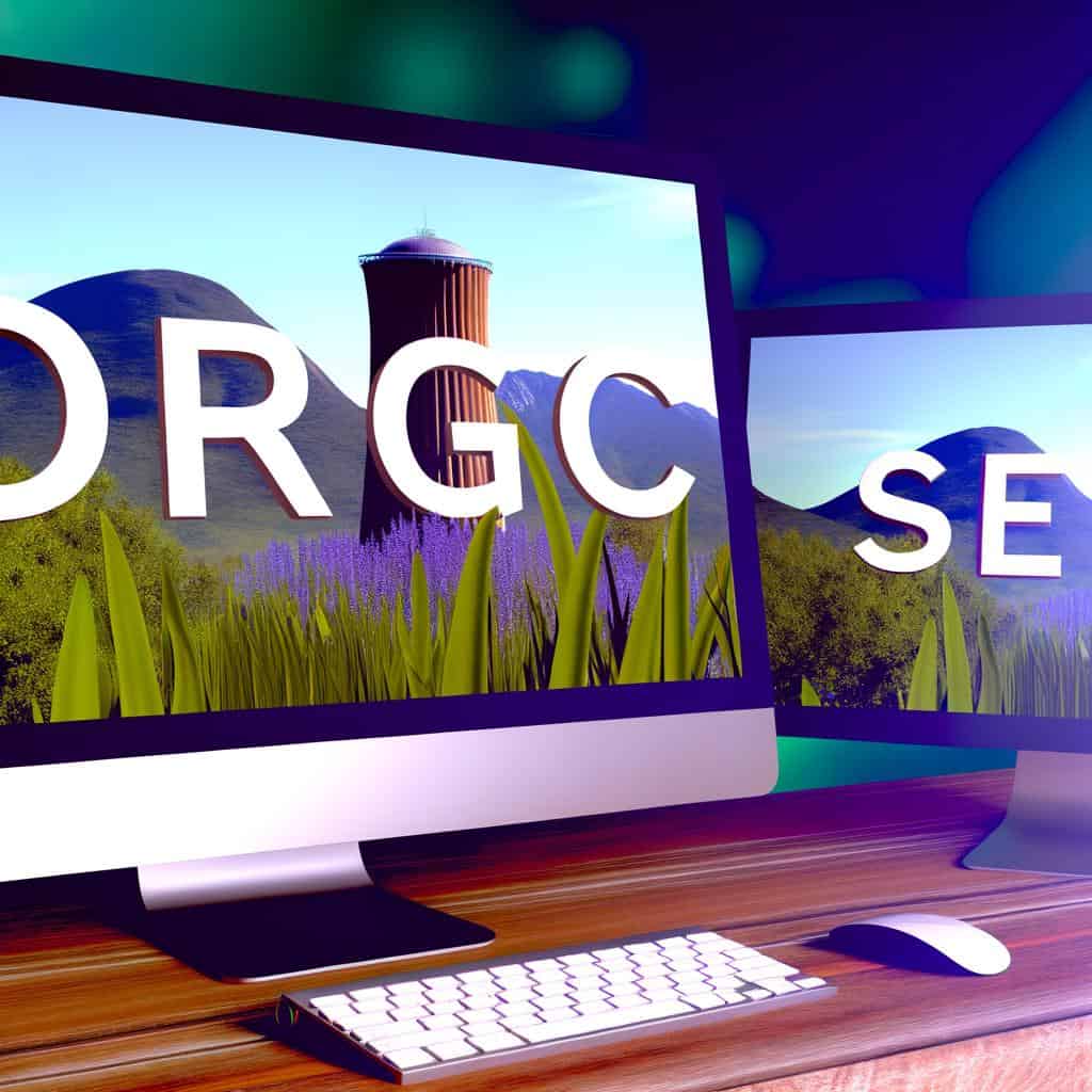 Professional marketer developing an organic SEO plan on a whiteboard with keywords and traffic growth