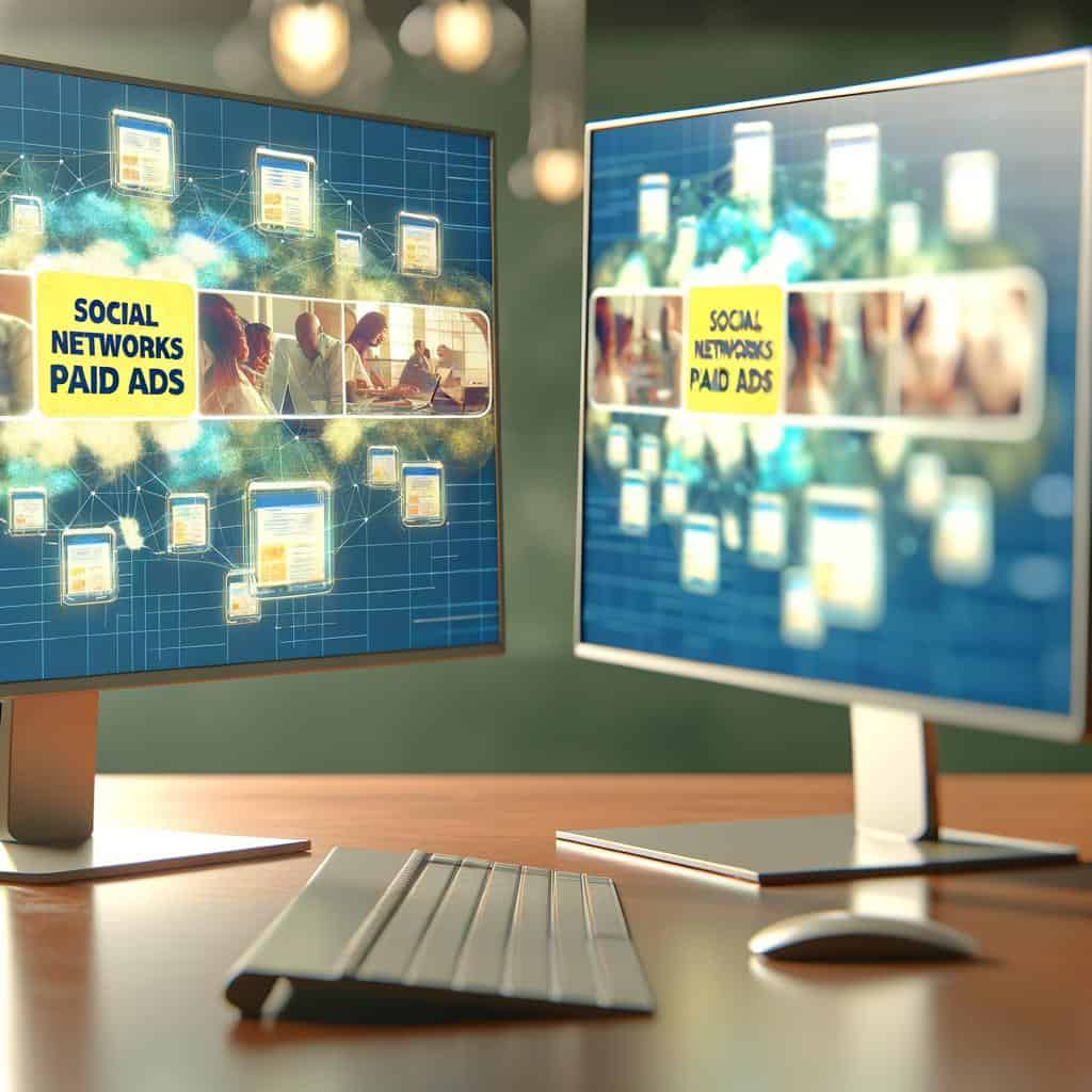 Social Networks Paid Ads banner with click-worthy call-to-action