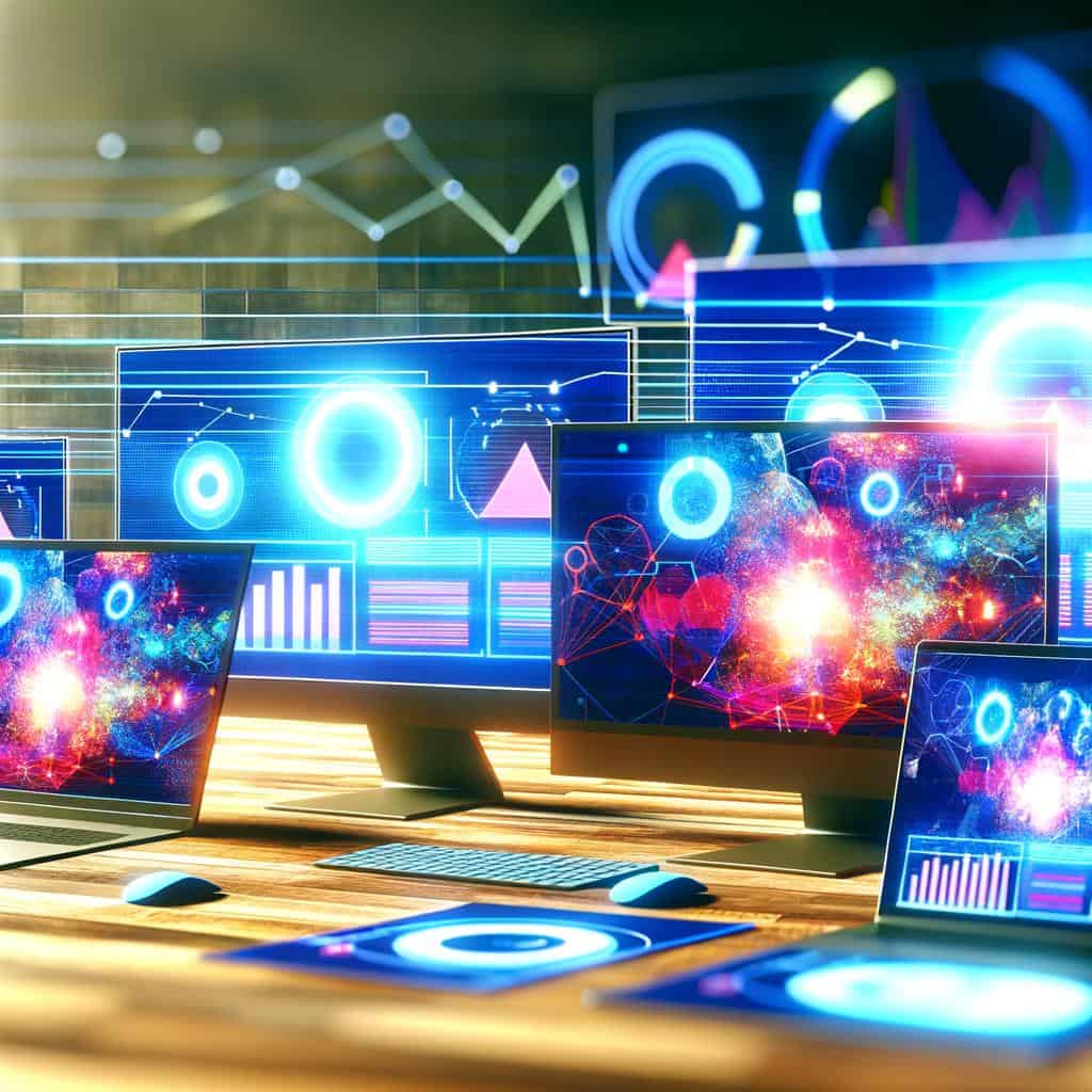 A diverse audience interacting with Social Networks Paid Ads on their digital devices